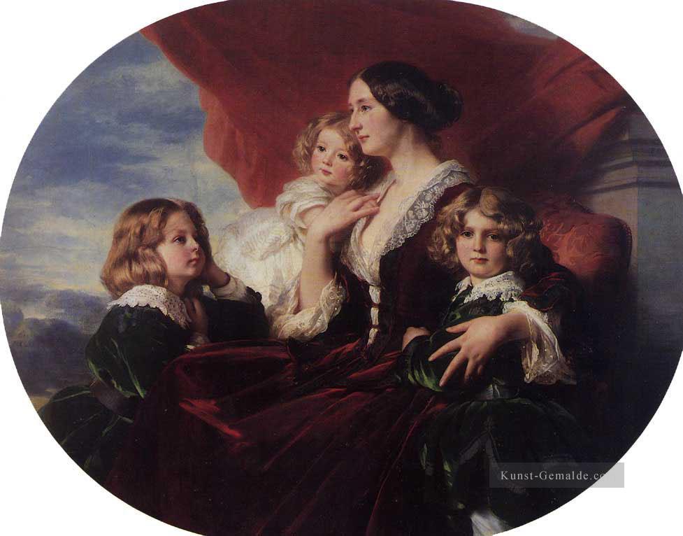 Elzbieta Branicka Gräfin Krasinka und ihre Kinder Königtum Porträt Franz Xaver Winterhalter Ölgemälde